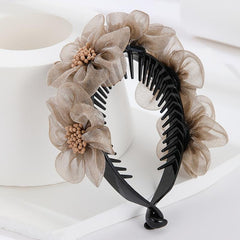 Flower Decor Banana Clip Ponytail Buckle Clip For Girls