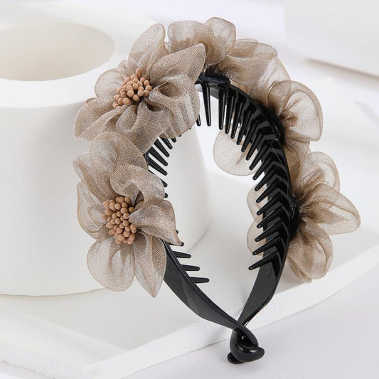 Flower Decor Banana Clip Ponytail Buckle Clip For Girls