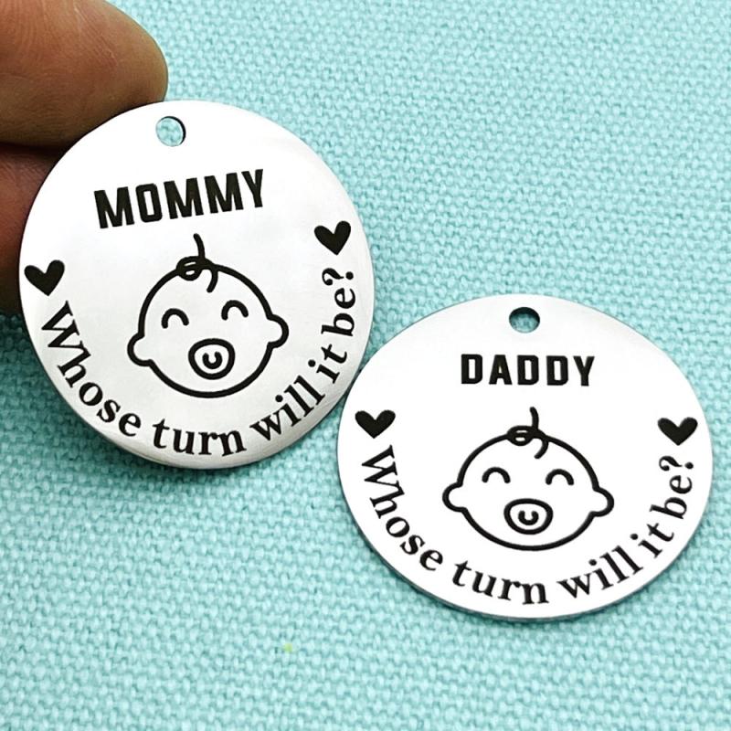 Stainless Steel Keychain Pendant Mother's Father's Small Gift