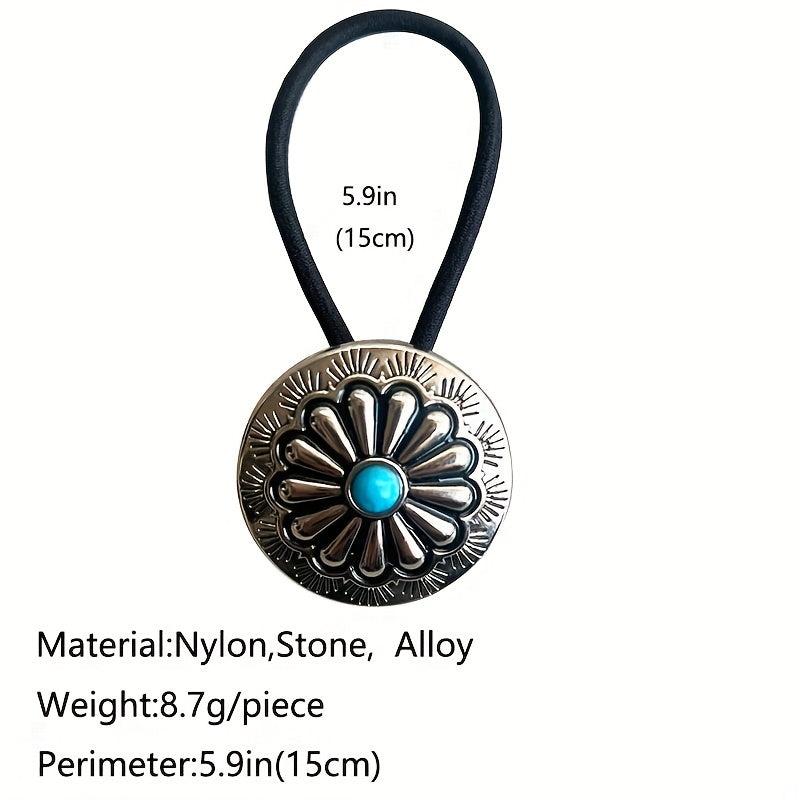 Turquoise Western Hair Rope Rubber Band Head Jewelry for Women