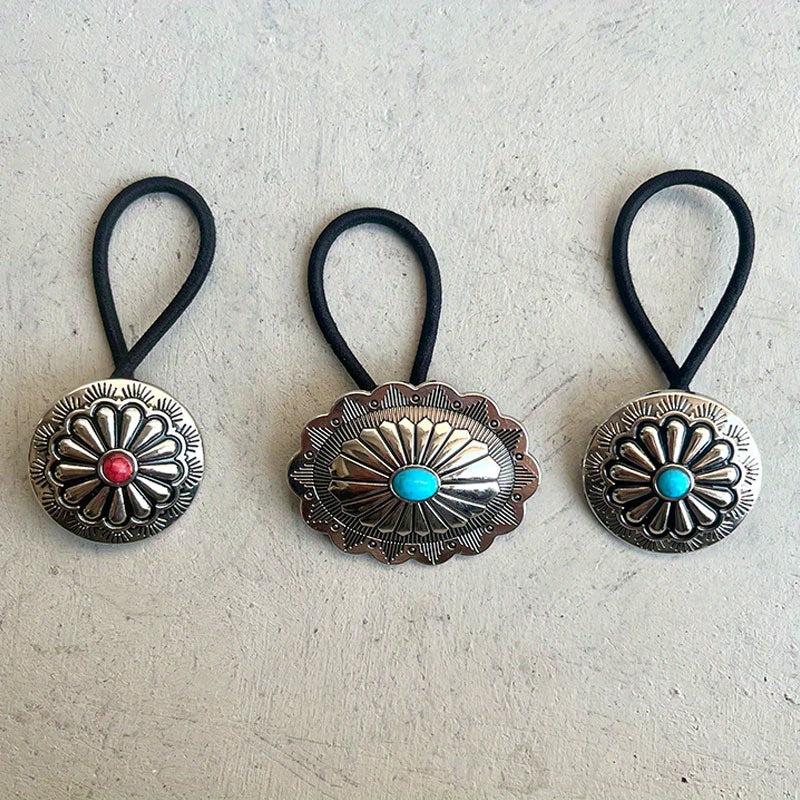Turquoise Western Hair Rope Rubber Band Head Jewelry for Women