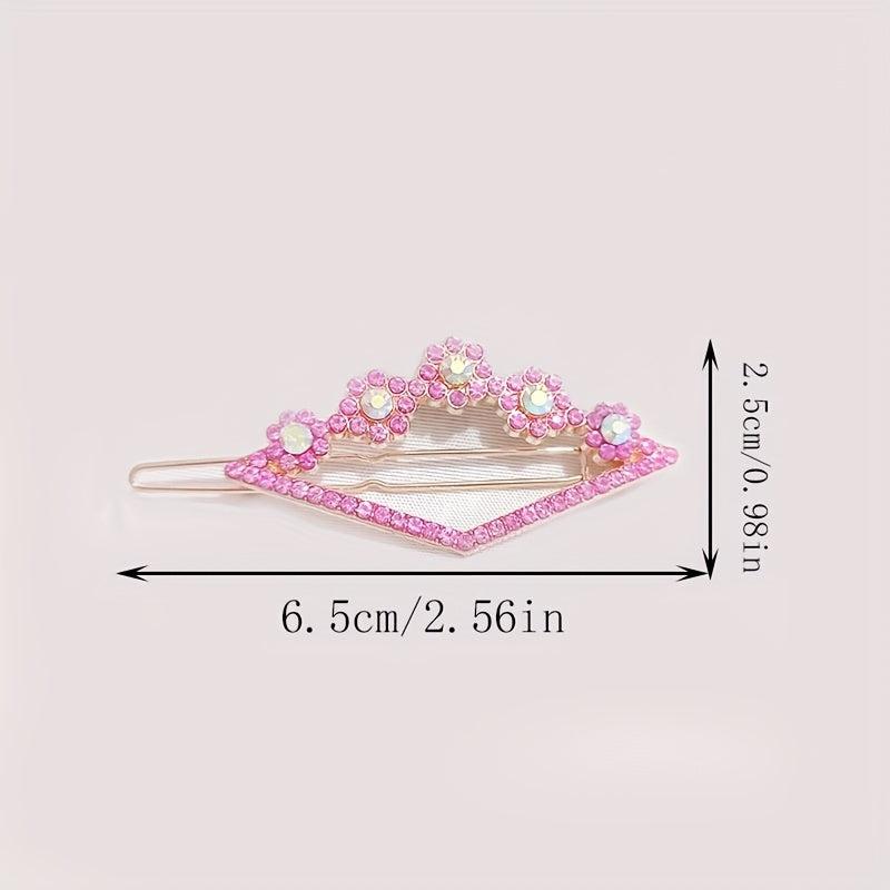 6pcs Rhinestone Hair Clip Alloy Hair Barrette Women Girls Hair Accessories