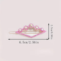 6pcs Rhinestone Hair Clip Alloy Hair Barrette Women Girls Hair Accessories