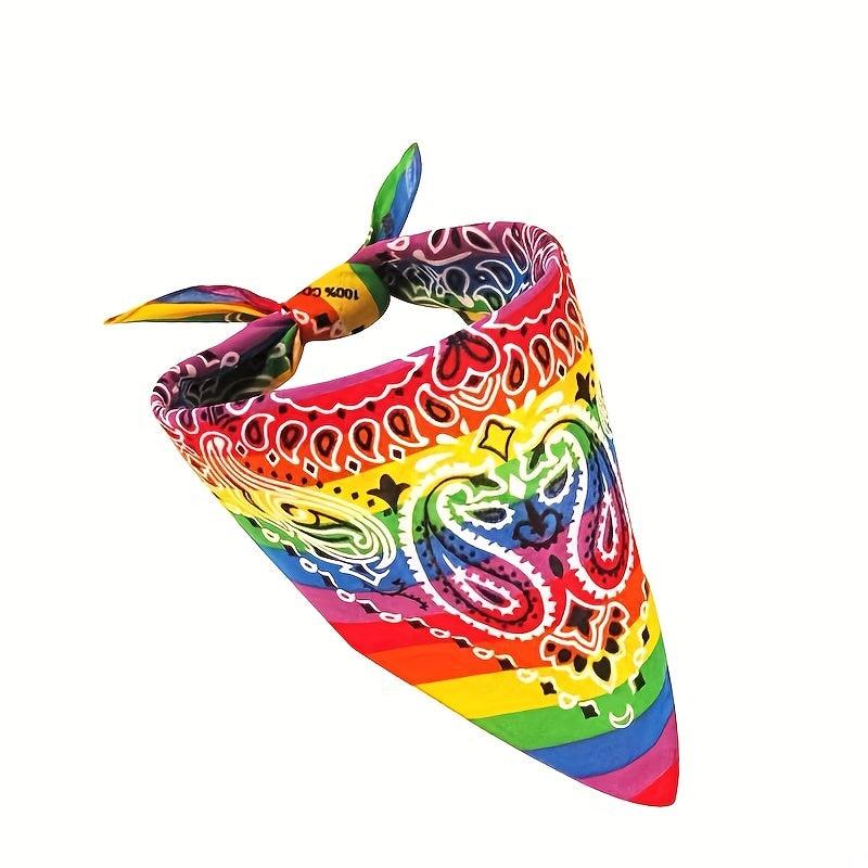 Rainbow Square Scarf Sports Headscarf Sweatband Pride Month Accessories