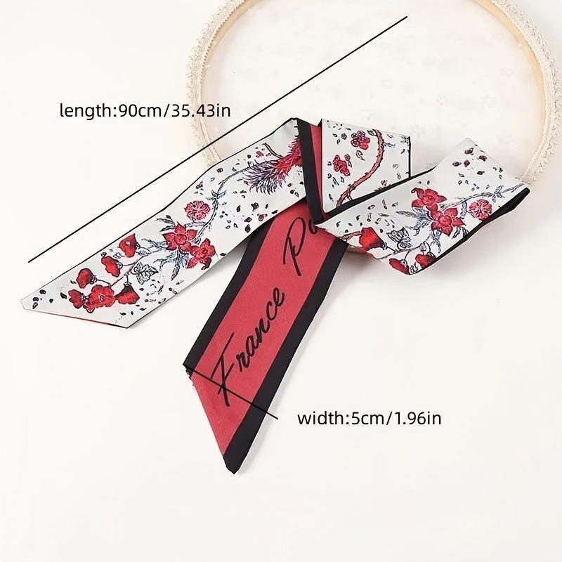 Cherry Pattern Headscarf Silky Scarf Retro Hair Accessories Headband