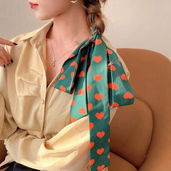 Cherry Pattern Headscarf Silky Scarf Retro Hair Accessories Headband