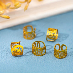 10pcs Golden Hair Beads Hippie Style Hair Accessories