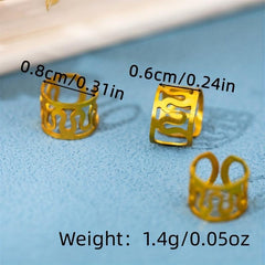 10pcs Golden Hair Beads Hippie Style Hair Accessories