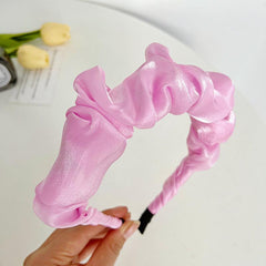 Mesh Side Solid Versatile Headband Yarn Hairband Hair Accessories
