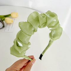 Mesh Side Solid Versatile Headband Yarn Hairband Hair Accessories