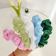 Mesh Side Solid Versatile Headband Yarn Hairband Hair Accessories