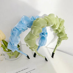 Mesh Side Solid Versatile Headband Yarn Hairband Hair Accessories