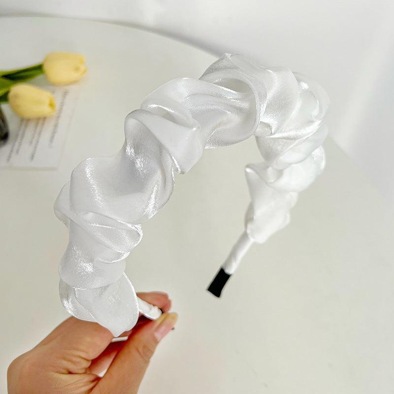 Mesh Side Solid Versatile Headband Yarn Hairband Hair Accessories