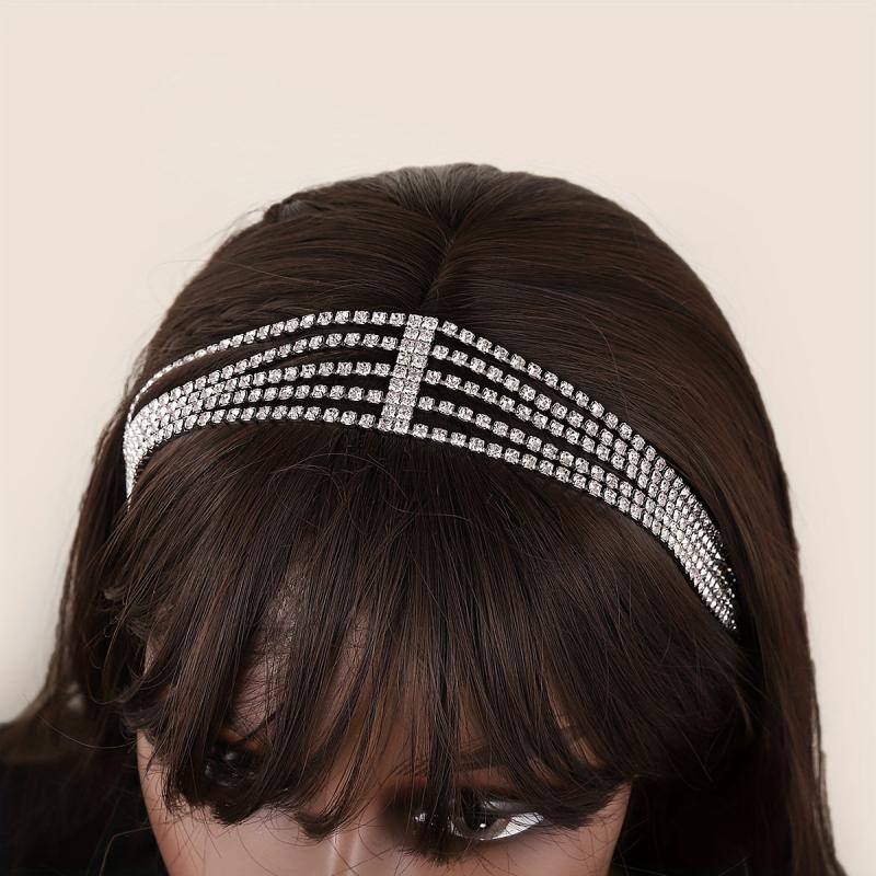 Rhinestone Headband Layer Head Jewelry Hair Accessories for Women