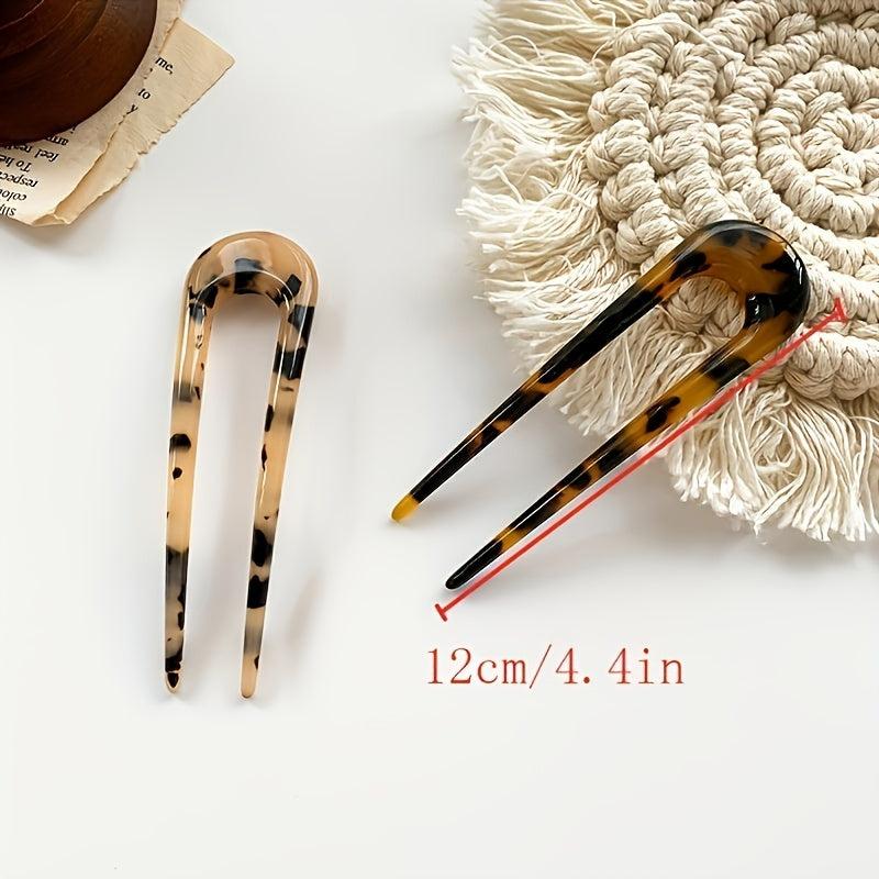 Resin Hair Stick Ponytail Holder Hair Fork Hair Accessories For Women Girls