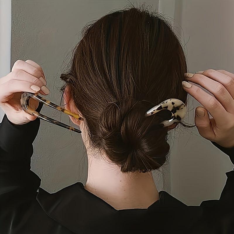 Resin Hair Stick Ponytail Holder Hair Fork Hair Accessories For Women Girls