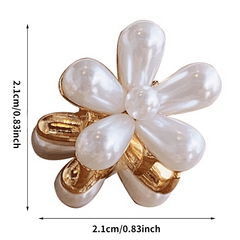 Faux Pearl Flower Hair Clips for Girls and Women