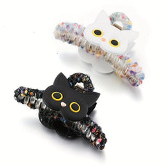 Sweet Animal Claw Clip For Girls - Tweed Shark Claw Hair Clip