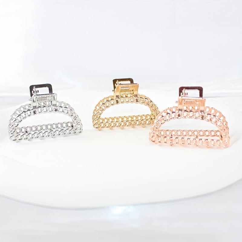 Metal Hollow Hair Claw Ponytail Holder for Women