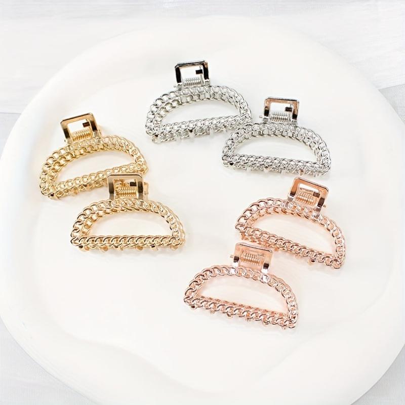 Metal Hollow Hair Claw Ponytail Holder for Women