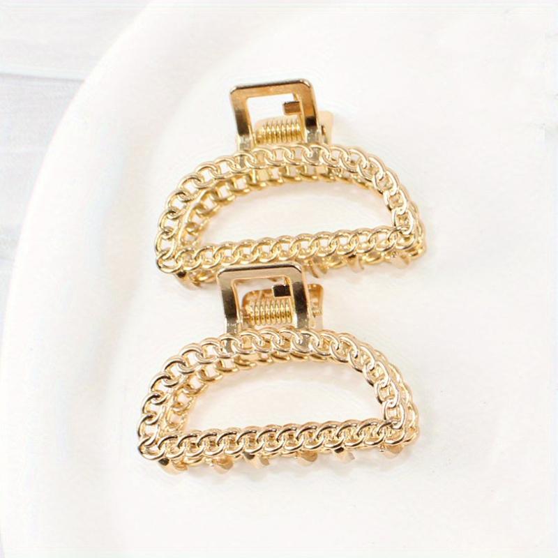 Metal Hollow Hair Claw Ponytail Holder for Women