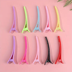 10pcs Solid Duck Billed Hair Clips for Women Girls Hair Styling