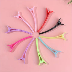 10pcs Solid Duck Billed Hair Clips for Women Girls Hair Styling