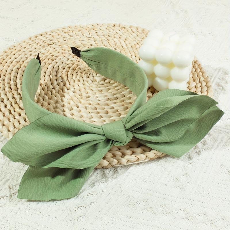 Double Bow Knotted Headband Wide Head Hoop Style Headdress