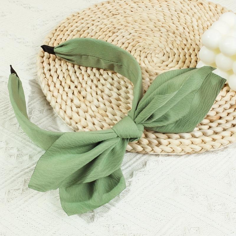 Double Bow Knotted Headband Wide Head Hoop Style Headdress