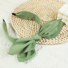 Double Bow Knotted Headband Wide Head Hoop Style Headdress