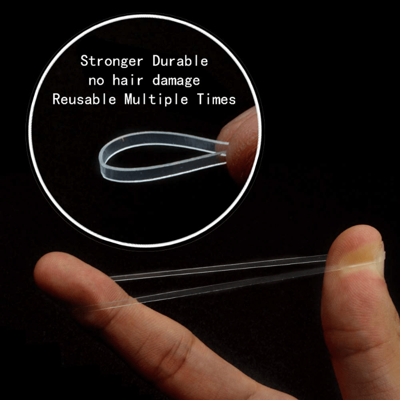 1000pcs Reusable Hair Tie No Hair Damage Elastic Braiding Hair Rubber