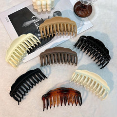 Matte Solid Hair Claw Clip Acrylic Banana Clip Non Slip Jaw Clamp Clip