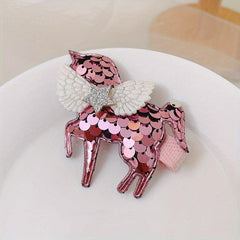 Sequins Unicorn Hair Clip Non Slip Hair Decoration For Girls