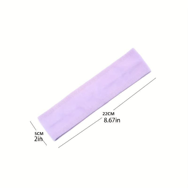 Solid Stretchy Headband Non Slip Sweatband for Sports Yoga Workout