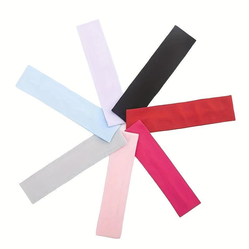 Solid Stretchy Headband Non Slip Sweatband for Sports Yoga Workout