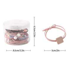 12 Pcs Girls Hair Tie Flower Faux Pearl Colorful Elastic Scrunchie Ponytail