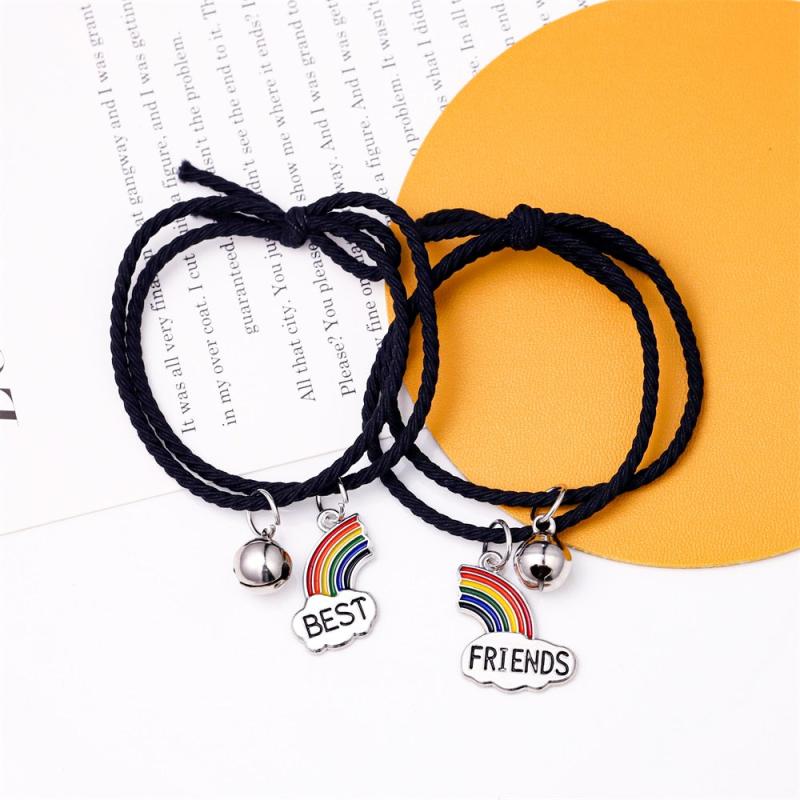 Astronauts Rainbow Pendant Hair Tie Couples Bracelet