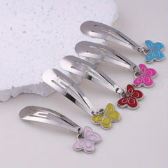 5pcs Flower Pendant Hair Clip Non Slip Hair Slides