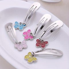 5pcs Flower Pendant Hair Clip Non Slip Hair Slides