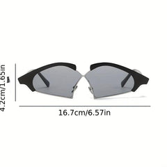 Y2K Cross Sunglasses Summer UV400 Sun Shades for Beach Party Club