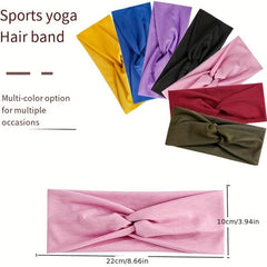 6pcs Solid Headband Cross Knotted Hair Band Daily Hair Accessories