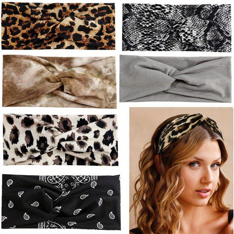 6pcs Solid Headband Cross Knotted Hair Band Daily Hair Accessories