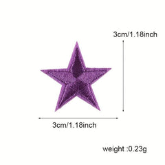 9pcs Star Shape Embroidered Patches Clothes Stickers DIY Accessories