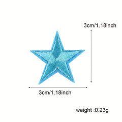 9pcs Star Shape Embroidered Patches Clothes Stickers DIY Accessories