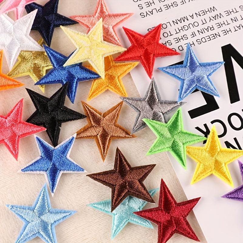 9pcs Star Shape Embroidered Patches Clothes Stickers DIY Accessories