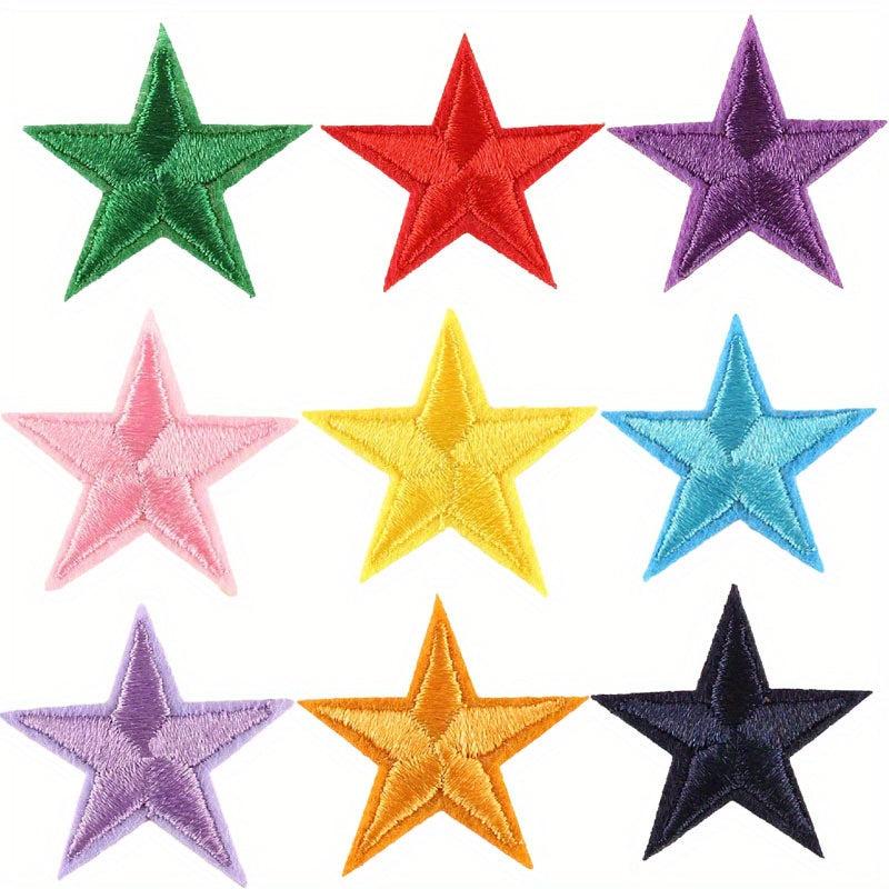 9pcs Star Shape Embroidered Patches Clothes Stickers DIY Accessories