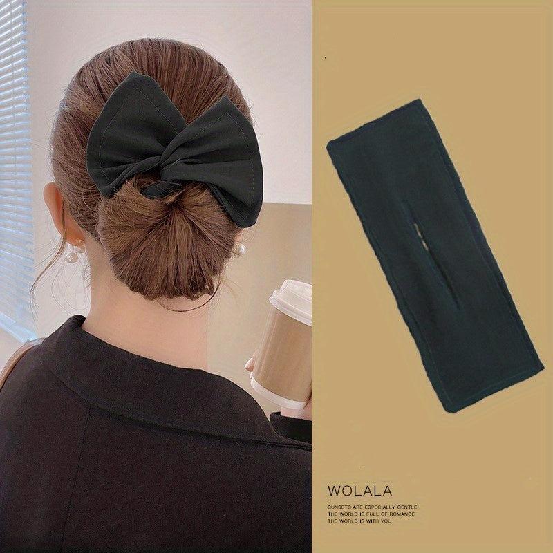 Floral Hair Band Bun Holder Bow Knot Hair Accessory