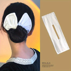 Floral Hair Band Bun Holder Bow Knot Hair Accessory