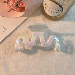 Y2K Laser Hair Claw Shark Claw Ponytail Holder