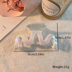 Y2K Laser Hair Claw Shark Claw Ponytail Holder